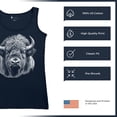 thumbnail image 6 of Bison Portrait Women's Tank Top American Buffalo Head Western Wildlife Nature Majestic Bull Symbol of Strength, 6 of 7