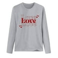 thumbnail image 4 of Love Heart Long Sleeve Shirts for Women Valentines Day T-Shirts Casual Fashion Tunic Basic Tee Tops, 4 of 4
