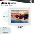 thumbnail image 4 of Stupell Industries Traditional Red & Blue Boats at Sunset White Framed Print Under Glass, 21 x 17, by Franklyn Gregory, 4 of 8