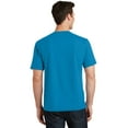 thumbnail image 2 of Port Co Adult Male Men Plain Short Sleeves T-Shirt Sapphire Medium, 2 of 6