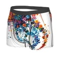 thumbnail image 2 of Daiia Colorful Floral Jellyfish Men's Underwear Boxer Briefs, Cotton Stretch Moisture-Wicking Underwear-Large, 2 of 9