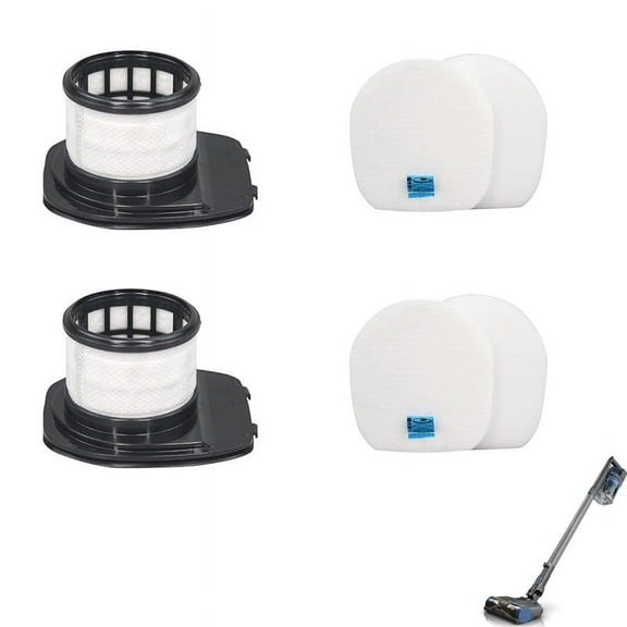 Replacement Filter Compatible with Shark Pet Pro Cordless Stick Vacuum,Fits Models WZ250,WZ240,WZ140 (2 Hepa filter and 2 foam filter)
