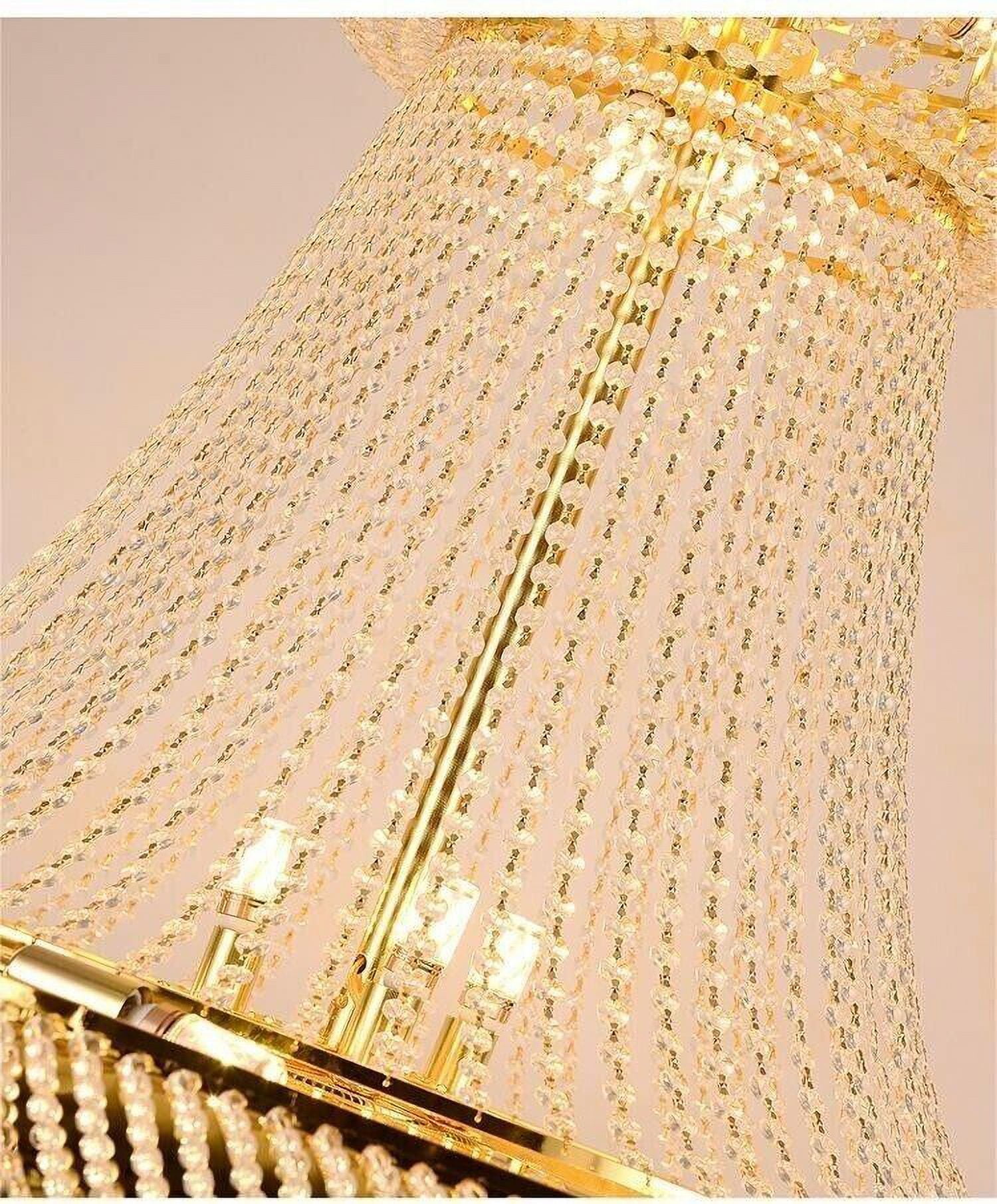 KPIBEST Crystal Chandelier Lights, 13-Light French Empire Country Foyer Chandelier Pendant, Hanging Ceiling Lighting Fixture