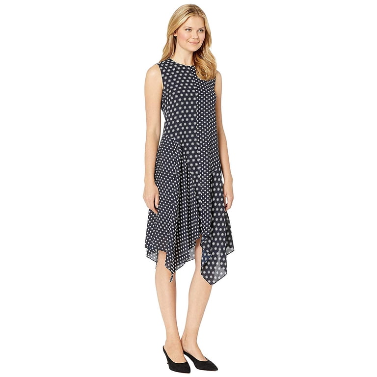 navy blue dress for baby girl Vince - Blue Tiered Asymmetric Sleeveless Dress main image 0