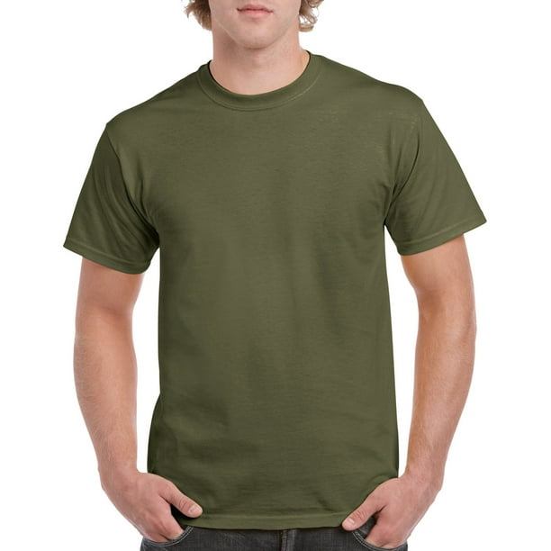 Gildan - Gildan Mens Heavy Cotton T-Shirt, M, Military Green - Walmart.com - Walmart.com