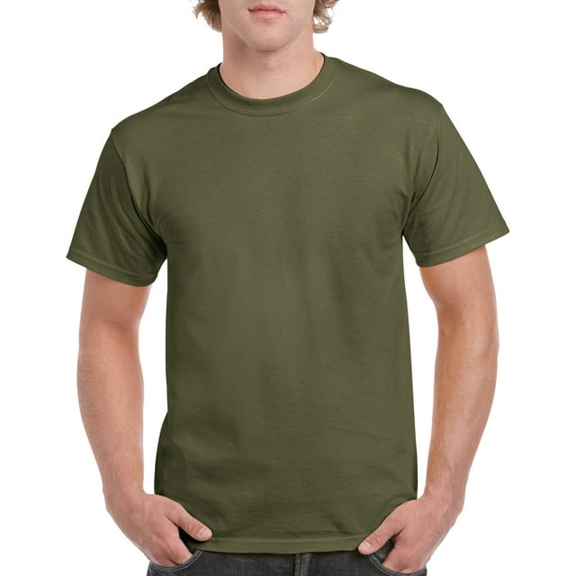 Gildan Mens Heavy Cotton T-Shirt, M, Military Green
