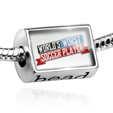 Bead Funny Worlds worst Soccer Player Charm Fits All European (Best Female Soccer Player In The World)