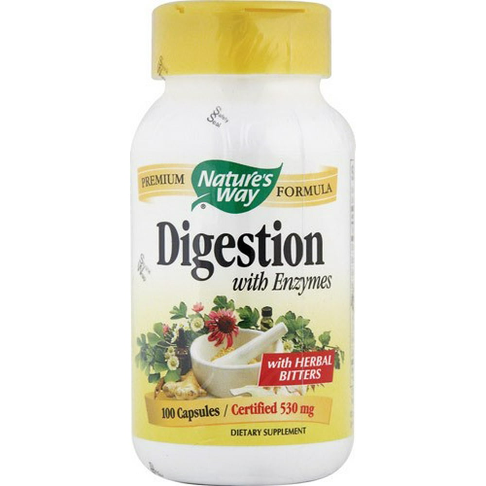 Nature's Way Digestion with Enzymes 100 Capsules