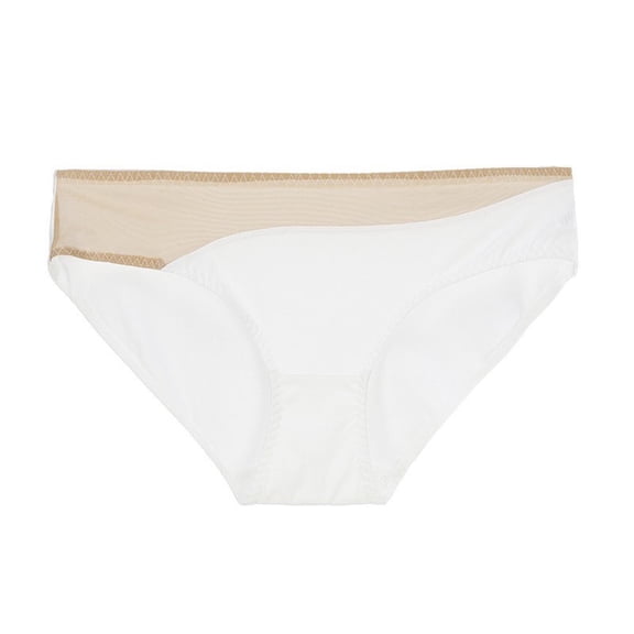 Cotton Cheeky Underwear for Women Women's Lace Briefs Floral Sheer Mesh Bikini Panties Valentine's Day Casual Underwear White XL