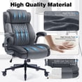 thumbnail image 5 of High Back Office Chair with Lockable Wheels, 400lbs Large Fabric Executive Desk Chair, Adjustable Lumbar Support Flip up Arms, Ergonomic Home Office Computer Chair with Storage Pocket, Grey, 5 of 9