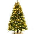 thumbnail image 2 of Patiojoy 6ft Hinged Life-Like Christmas Tree W/ 350 LED Lights Pre-Lit Artificial Xmas Tree W/ 899 PE & PVC Leaves, 2 of 10