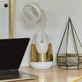 thumbnail image 3 of O2COOL Rechargeable USB Battery Clip Fan 5 Inch Fan with Long Gooseneck, Powerful Clip, Adjustable Neck, 3 Speeds, Great for a Desk Fan Stroller Fan or Travel Fan, 3 of 9