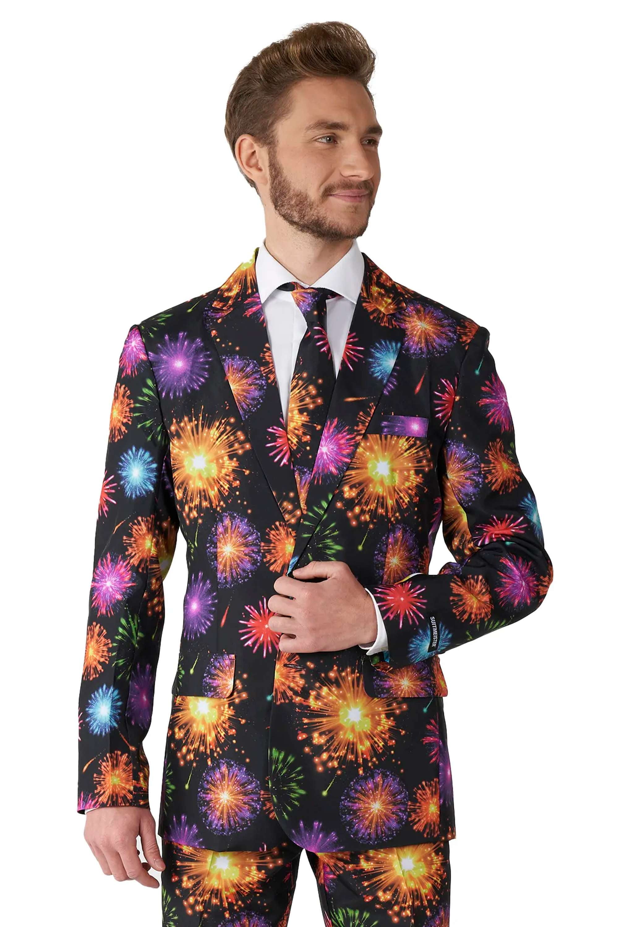 Suitmeister Men's Suits Fireworks Black - L Black