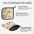 thumbnail image 3 of Yayeee Oven Mitts and Pot Holder Set of 2 Heat Resistant Kitchen Gloves Baking Hot Pad, Flying Planes, 3 of 5