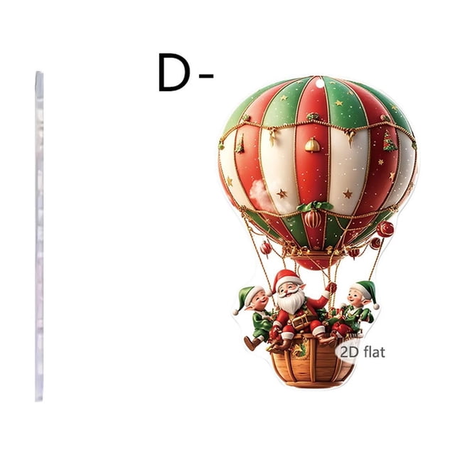 Llavero de Coche con Colgante Acrílico 2D de Papá Noel En Paracaídas | Decoración Navideña | Festivo y Duradero | Uso Versátil | Regalo Original | Fácil de Colgar