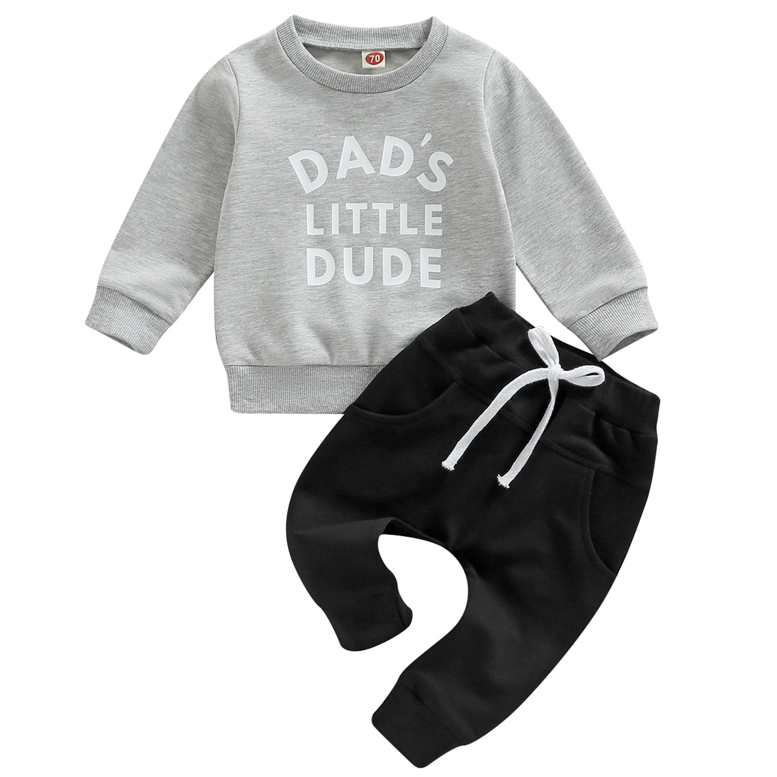 JYYYBF Newborn Toddler Baby Boy Sweatsuit Daddy Sweatshirt Tops and