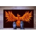 thumbnail image 5 of Black and Red Rug, Rugs, Bath Rugs, Phoenix Rug, Character Rug, Orange Rugs, Character Rugs, Bathroom Rug, Nursery Rug, Printed Rug, 2.6'x5' - 80x150 cm, 5 of 8