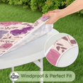 thumbnail image 5 of Pioneer Flower Floral Print Pattern Round Fitted Tablecloth with Elastic Edge,Dining Table Cover Waterproof,Outdoor Round Tablecloth for Camping,Dining,Indoor and Outdoor, 5 of 7