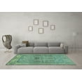 thumbnail image 3 of Ahgly Company Indoor Square Abstract Light Blue Modern Area Rugs, 7' Square, 3 of 4