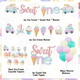 thumbnail image 3 of Ice Cream First Birthday Party Decor-Sweet One Banner Cupcake Macaron Balloons, 3 of 7
