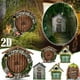 thumbnail image 2 of Figuritas de puerta de Gnomo de hadas en miniatura, para el hogar elfo, arte de patio, escultura de árbol de jardín, estatuas, decoración al aire libre, puerta de jardín de hadas, 2 of 4