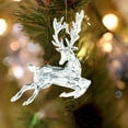 thumbnail image 5 of Christmas Deer Decoration, Acrylic Christmas Ornament, Clear Hanging Reindeer Decoration for Tree and Home, Transparent Acrylic Material, 7.4x7.4 Inch, Indoor Outdoor Use, Lightweight and Durable, 5 of 6