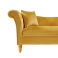 thumbnail image 6 of 2 Seater Velvet Loveseat with 2 Pillows in Beige, Small Sofa Couch, Couches with Storage Space for Living Room, Upholstered Button Tufted Nailhead Trimming Rolled Arm and Metal Legs, 6 of 8