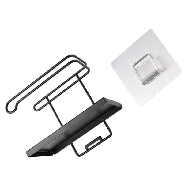Estante de cocina montado en pared Sunnimix Estante de almacenamiento de Hierro Negro 16x9x14cm
