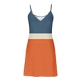 thumbnail image 7 of Bovxnpu Summer Dresses for Women, Sleeveless Mini Dress Sundresses Tank Dresses, Women Summer Casual Slim Suspender With Adjustable Buckle V-neck Jumpsuit Long Skirt, 7 of 7