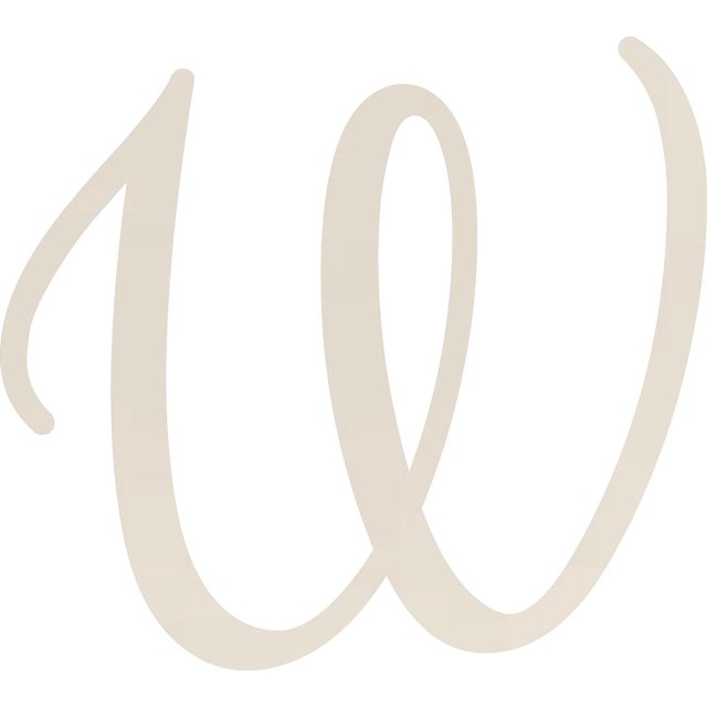 Awesome Life Craft, Acrylic Letter W Script, 4'' Tall White Alphabet ...