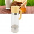 Honey Dispenser 350ml Clear Glass Syrup Dispenser with Handle Prevent Dripping Honey Container for Coffee Shops Restaurants Home