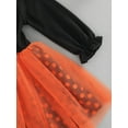 thumbnail image 6 of Qiylii 3 Pieces Baby Halloween Outfits Set, Pumpkin Letter Dots Print O-Neck Long Sleeve Dress+ Solid color Waistcoat+ Headband, 0-3 Years, 6 of 9