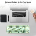 thumbnail image 2 of Mofii Mofii Candy BT 5.1 Wireless Bluetooth Keyboard - 100 Key Retro Round Keycaps, Compact Design, Multi-System Compatible for Phone, Tablet, Laptop - Pink/Green Mix (Optional), 2 of 6