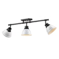 thumbnail image 1 of Duncan 3-Light Semi-Flush - Track Light in Matte Black with White, 1 of 1