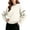 White, variant on DYTTDG Women's Collared V‑Neck Cable Knit Pullover Sweater, Long Sleeve Loose Fit Solid Color Casual Knit Top for Fall Winter Daily Outfits