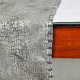 thumbnail image 2 of The HomeCentric Decorative Table Runner 14 x 90 in. Pewter Python Faux Leather with Animal And Croc Pattern, 2 of 3
