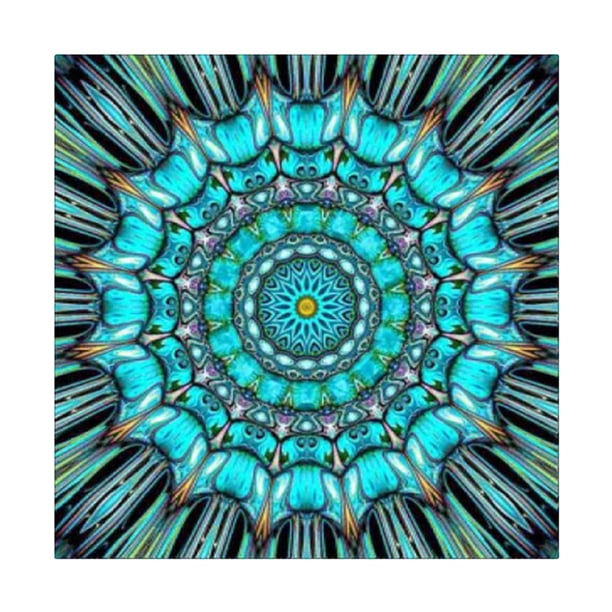 Flor De Taladro Completo Diy 5d Kit De Pintura Diamante Decoración para hogar 25x25 Cm Verde