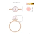thumbnail image 5 of Angara Japanese Akoya Cultured Pearl Twisted Rope Shank Ring in 14K Rose Gold for Women | June Birthstone Jewelry for Her, 5 of 8