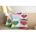 thumbnail image 2 of Ambesonne Nature Throw Pillow Cover 2 Pack, Heart Trees Pattern, 16", Multicolor, 2 of 5