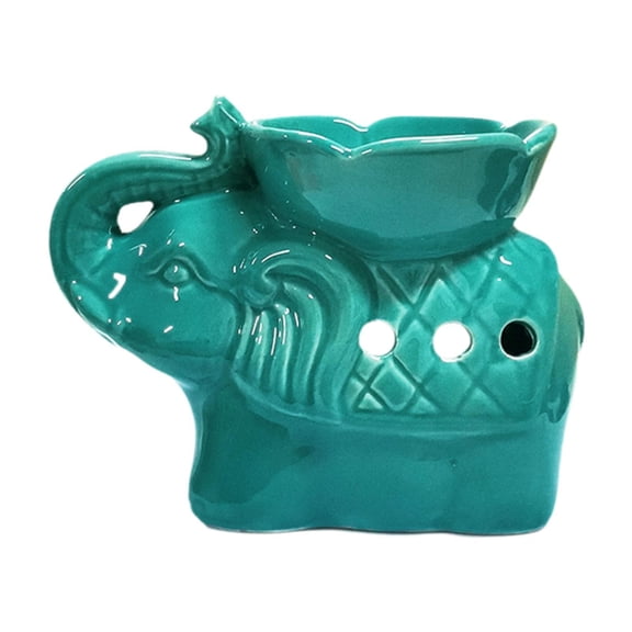 WLPZXP Essential Oil Burner Fragrance Oil Warmer Elephant Shaped DIY Crafting Handcraft Green