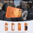 thumbnail image 4 of DOMAVER Étui avec Support Magnétique 360° pour iPhone 17 Pro Max, [Compatible MagSafe] [Protection Renforcée de Qualité Militaire], Étui Mince pour iPhone 17 Pro Max 6,9 Pouces, Orange, 4 of 8