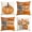 Orange, variant on Sm:)e Thankful Grateful Blessed Fall Thanksgiving Throw Pillow Covers Set of 4, 18 x 18 Inch Blue Pumpkin Floral Harvest Autumn Home Decorations for Sofa Couch