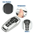 thumbnail image 3 of Remote Key Fob Case Cover Fit for Ford Focus 2009-2018 for Ford F-450 Super Duty 2015-2017 Silver Tone, 3 of 6
