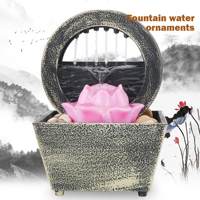 Fuente de agua de moda decoración de jardín escritorio batería USB