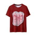 thumbnail image 4 of VBTAPA Mens Short Sleeve T-Shirt 3D Creative Print Crewneck Tops Valentines Day Graphic Tees Pink L, 4 of 7