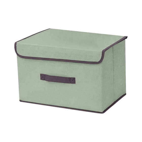 sdhkgrrt Storage Box, Cotton Linen Fabric Collapsible Storage Box for Clothes Towels, Foldable Washing Storage Box for Home Organization, Multi-Purpose Storage Container for Bedroom Living Room