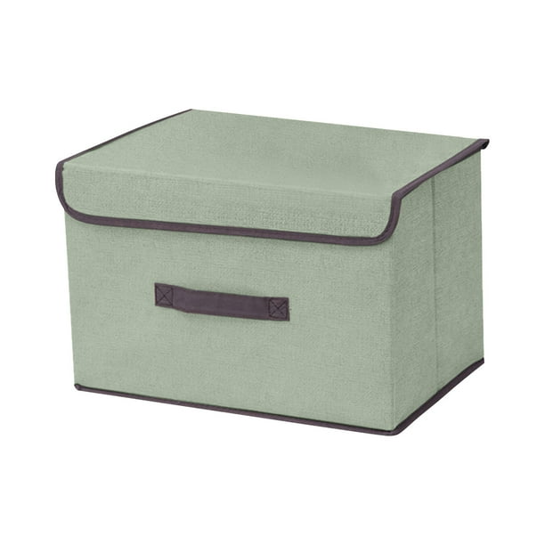 Caja de almacenamiento plegable con cubierta de tela de algodón y lino para guardar ropa y escombros, ideal para el lavado diario del hogar.