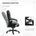 thumbnail image 5 of Vinsetto Big and Tall Executive Office Chair with Wide Seat, Computer Desk Chair with High Back Diamond Stitching, Adjustable Height & Swivel Wheels, Black, 5 of 10
