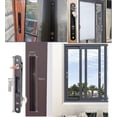 thumbnail image 4 of Cerradura para puerta corredera, juego de 2 manijas para puerta corrediza de vidrio, montaje empotrado, manija invisible con llave (negro + blanco), 4 of 5