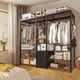 thumbnail image 4 of Zocalo Perchero Metálico 200x183cm con 3 Cajones de Tela y 9 Estantes, Rack Organizador de Ropa, Armario Abierto para Dormitorio, Closet de Almacenamiento Extra Grande, Color Negro, 4 of 7
